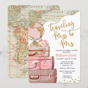 Reizen van Miss naar Mrs Vrijgezellenfeest Kaart