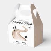 Reizen van partners naar ouders Baby shower Bedankdoosjes (Voorkant Zijde)