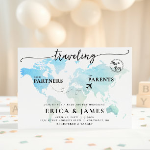 Reizen van Partners naar Ouders Kaart Baby shower