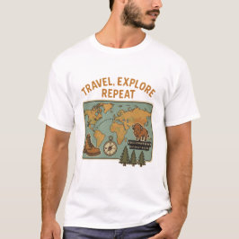 Reizen Verken Herhaal - Yellowstone National Park T-shirt