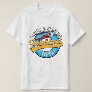 Reizen & Verkennen van het Prachtige Santorini T-shirt