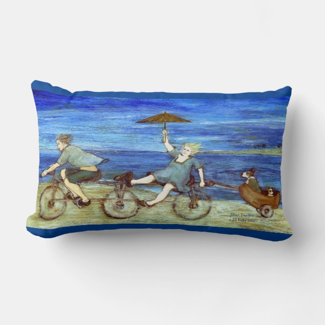 Reizen via Tandem Bicycle Kussen (Voorkant)