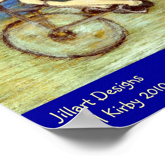 Reizen via Tandem Bicycle Print (Hoek)