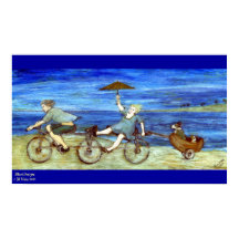Reizen via Tandem Bicycle Print