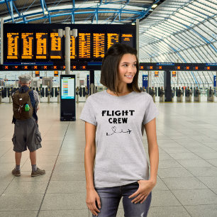 Reizen Vlucht Bemanning Vliegtuig Vliegen Modern V T-shirt