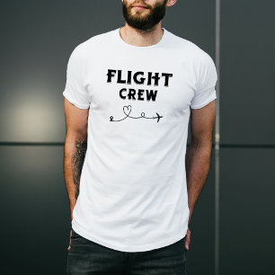Reizen Vlucht Bemanning Vliegtuig Vliegen Modern V T-shirt