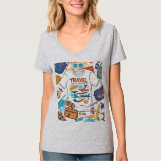 Reizen voor vrouwen t-shirt