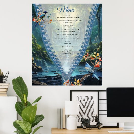 Reizen Waterval Bestemming van Onze Wereld Poster (Thuiskantoor)