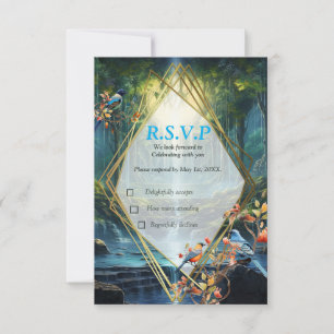 Reizen Waterval Bestemming van Onze Wereld RSVP Kaartje