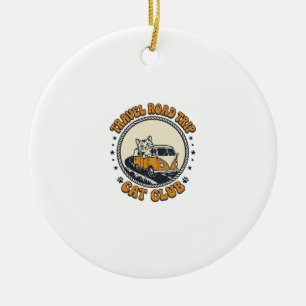 Reizen Wegreis Kat Huisdier Liefhebber Shirt Kunst Keramisch Ornament