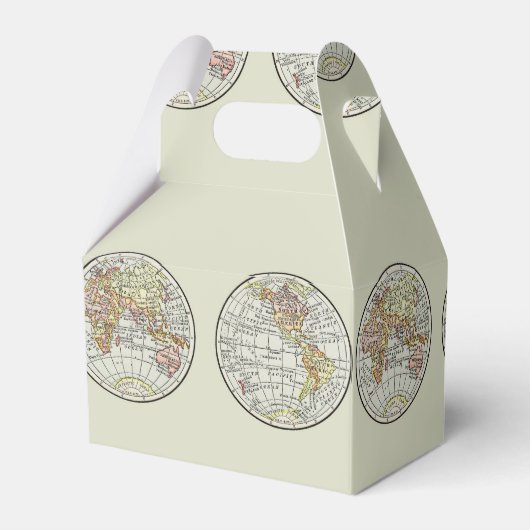 Reizen Wereldbol Map Earth 1916 World Atlas Bedankdoosjes (Achterkant)