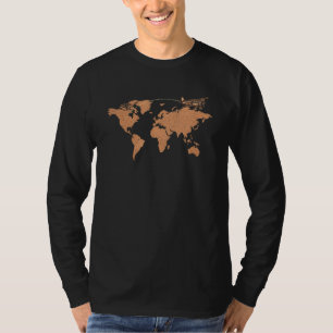 Reizende Cartografie Reiziger Land Wereldkaart 1 T-shirt