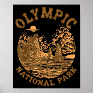 Reizende natuurfan van Olympic National Park Poster