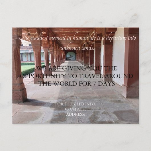 Reizigeningskaart Aankondigingskaart (Voorkant)