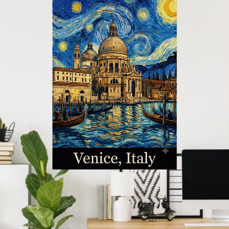 Reiziger Venetië Italië Italiaanse Vakantie Poster