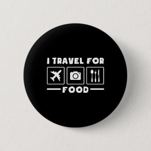 Reiziger Vlucht Vakantie Reis Ik Reis Voor Eten Wa Ronde Button 5,7 Cm