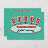 Reizigerroute briefkaart van het Girls-weekend (Voorkant / Achterkant)