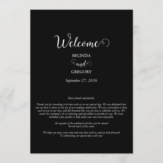 Reizigerroute voor zwart-witscript programma (Voorkant)