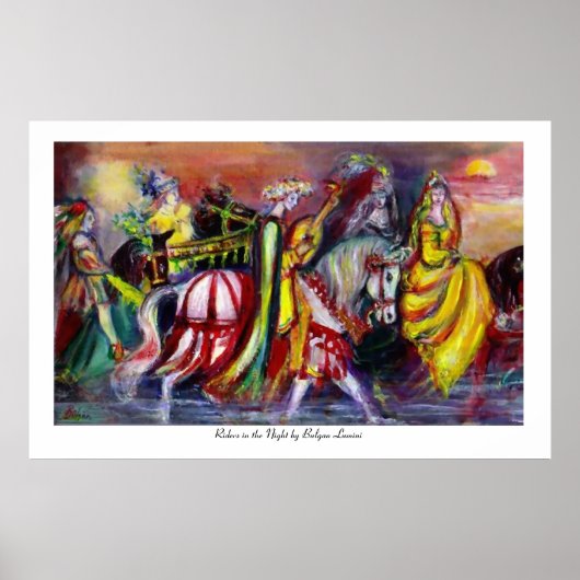 Reizigers in de nacht poster (Voorkant)