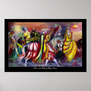 Reizigers in de nacht poster