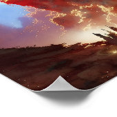 Reizigers in een kanjon van rood gesteente poster (Hoek)