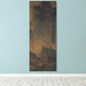 Reizigers te midden van bergen en stromen / canvas afdruk (Insitu (Houten vloer))