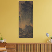 Reizigers te midden van bergen en stromen / canvas afdruk (Insitu (Woonkamer))