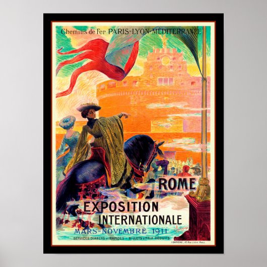 Reizigersposter Rome 1911 Poster (Voorkant)