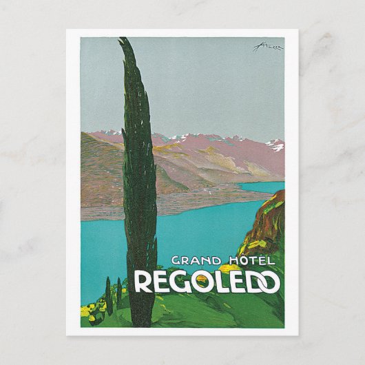 Reizigersreis in het  Meer van Como Italiaan Briefkaart (Voorkant)