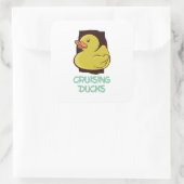 Reizigerswagens Vierkante Sticker (Tas)