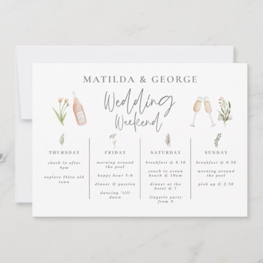 Reizigersweek waterverf wilde bloemenkweek (Voorkant)