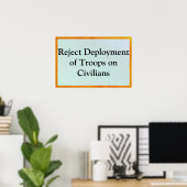 Reject Deployment of Troops on Civilians Poster (Thuiskantoor)