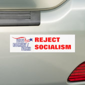 REJECT SOCIALISM Romney Palin - Gepersonaliseerd Bumpersticker (Op auto)