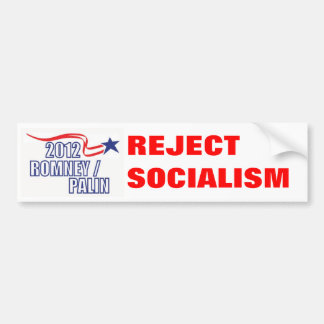 REJECTEER SOCIALISME Romney Palin - Aangepast Bumpersticker