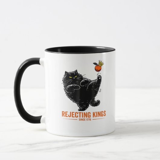 Rejecting Kings Since 1776 Patriotic Flag Design Mok (Links)