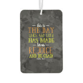 Rejoice and Be Glad Typography Bible Verse Modern Luchtverfrisser (Achterkant)