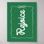 Rejoice Green Christmas Holiday Poster (Devant)