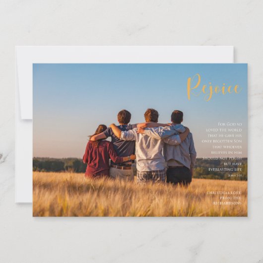 Rejoice Holiday Carte photo religieux (Devant)