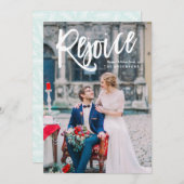 Rejoice Holiday Overlay Fotokaart Feestdagenkaart (Voorkant / Achterkant)