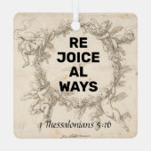 Rejoice Metalen Ornament (Achterkant)