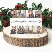 Rejoice photo collage religieux carte de Noël