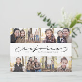 Rejoice photo collage religieux carte de Noël (Debout devant)