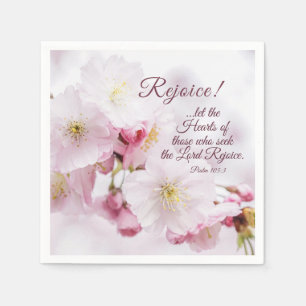 Rejoice Psalm 105:3 Cherry Blossom Spring Easter Servet
