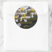 Rejoice Psalm 20-4 Condensed Ronde Sticker (Tas)