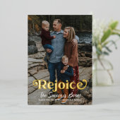 Rejoice Religieux Noël Carte Foil (Debout devant)