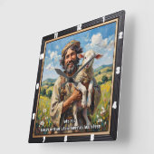 Rejoice: Shepherd Finds Lost Sheep Vierkante Klok (Hoek)