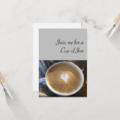 Rejoignez-moi pour la carte de voeux Joe (Devant/Arrière en situation)