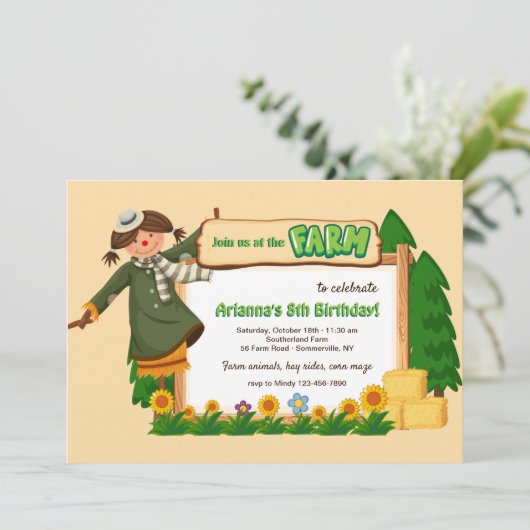 Rejoignez-Nous À La Ferme Invitation (Debout devant)