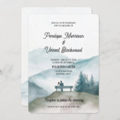 Rejoignez-nous dans les montagnes Invitation (Devant / Derrière)