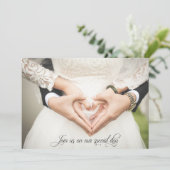 Rejoignez-nous en ce jour spécial, invitation de m (Debout devant)